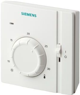 Regulace prostorová Siemens denní Prostorový termostat, přepínač ZAP/VYP, LED indikátor stavu