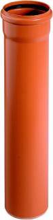 Trubka plastová odpadní KGEM DN 100, L 2000 venkovní oranžová