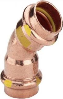 VIEGA PROFIPRESS G 2626.1 oblouk 45°, 18mm, lisovací, plyn, měď