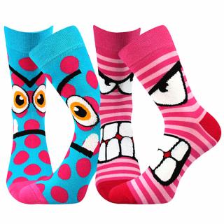 Dětské ponožky 2 páry v balení Boma Ksichtík Holka Velikost: 27-32