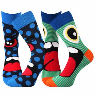 Dětské ponožky 2 páry v balení Boma Ksichtík Kluk Velikost: 39-42