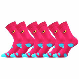 Dětské ponožky 3 kusy v balení Lonka Twidorik růžová Velikost: 20-24