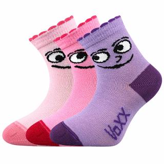 Kojenecké ponožky 3 páry v balení Boma Kukik dívka Velikost: 14-17