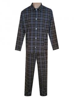 Pánské Pyžamo Flanelové FOLTÝN PF13 šedá kostka Materiál: Flanel, Velikost: 2XL