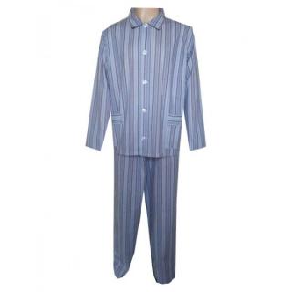 Pánské Pyžamo Plátěné Nadměrné FOLTÝN PPN 09 modrovínové Velikost: 3XL