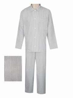 Pánské Pyžamo Popelín FOLTÝN PI09 hnědý proužek Materiál: Košilovina-popelín, Velikost: 2XL