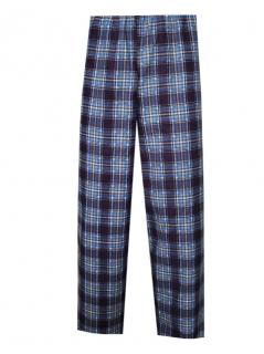 Pánské Pyžamové kalhoty Flanel Foltýn dlouhé tmavě modrá kostička Velikost: XL