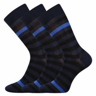 Společenské ponožky 3 kusy v balení Lonka Demertz Tmavě Modrá Velikost: 39-42