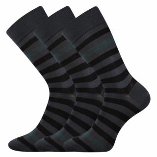 Společenské ponožky 3 kusy v balení Lonka Demertz Tmavě Šedá Velikost: 39-42