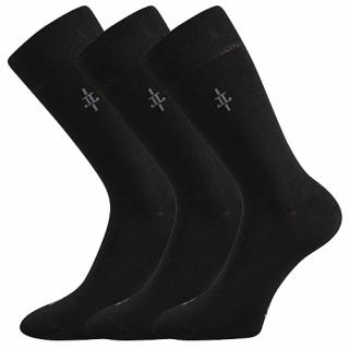 Společenské ponožky 3 kusy v balení Lonka Mopak černá Velikost: 39-42