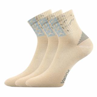 Sportovní Ponožky 3 kusy v balení VoXX Codex béžová Velikost: 39-42