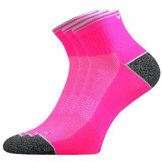 Sportovní Ponožky VoXX 3 kusy v balení Ray neon růžová Velikost: 35-38