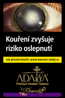 Tabák do vodní dýmky Adalya - Rhapsody (Broskev, moruše, ledový ananas), 50g