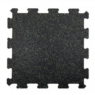 Povrch do fitness puzzle 478x478x8/10/mm černá / černá nebo probarvenost 10% EPDM Barva: Zelená, Tloušťka desek: 8mm