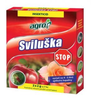 AGRO Sviluška STOP 2x2g (Kontaktní přípravek s hloubkovým účinkem proti sviluškám na jádrovinách, peckovinách, révě, okrasných rostlinách a dřevinách apod.)