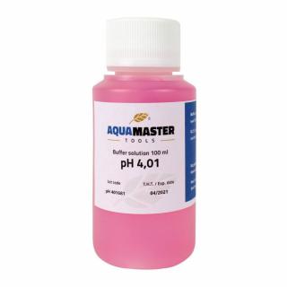 Aqua Master Tools pH 4.01 pufr 100ml, kalibrační roztok (100 ml Kalibrační roztok pH 4.01. Po použití ihned uzavřete. Skladujte při teplotě 15-25 °C. Kapalinu nevracejte zpět.)