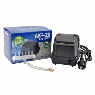 Aquaking AK2-20 vzduchové čerpadlo [1200L/h] (Profesionální vzduchové čerpadlo pro průmyslové a lékařské použití. Specifikace: 15 Watt, 230 V, tlak 0.02 MPa, kapacita 1200 litrů za hodinu, rozměry 224x139x144 mm.)