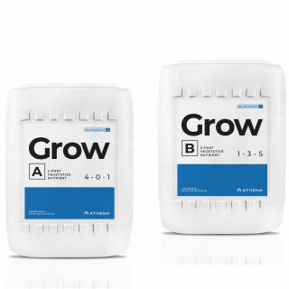 Athena Blended Grow A+B 18.9 l (5 G) (Athena Grow A+B je jednoduchý a čistý přípravek určený pro vegetativní fázi růstu a pro nekvetoucí rostliny. Pečlivě vyvážené poměry minerálů napomáhají optimálnímu vývoji rostlin včetně fotosyntézy, zdravého dýchání 