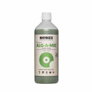 BioBizz Alg-A-Mic 1L, bio stimulátor (Alg-A-Mic je revitalizační produkt. Obsahuje koncentrát z mořských řas lisovaných za studena, proto zajišťuje celou řadu mikroživin, vitamínů, aminokyselin a hormonů rostlinného původu, a tak podporuje jejich vitalitu
