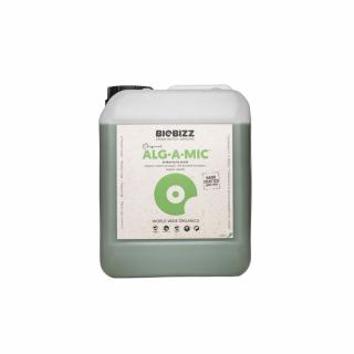 BioBizz Alg-A-Mic 5L, bio stimulátor (Alg-A-Mic je revitalizační produkt. Obsahuje koncentrát z mořských řas lisovaných za studena, proto zajišťuje celou řadu mikroživin, vitamínů, aminokyselin a hormonů rostlinného původu, a tak podporuje jejich vitalitu