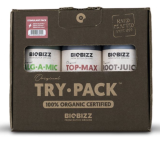 BioBizz Try pack Stimulant, sada hnojiv (Biobizz Stimulant Pack je cenově zvýhodněná sada nezbytných doplňků pro maximalizaci výsledků vašeho pěstování.)