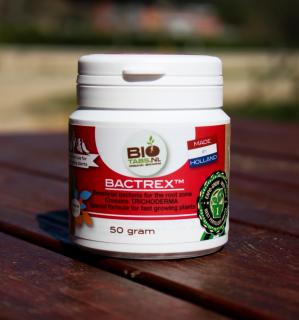 Biotabs Bactrex 50g (Obsahuje houbu Trichodermu a organické půdní bakterie Bacillus spp. Chrání sazenice a řízky před patogeny.)