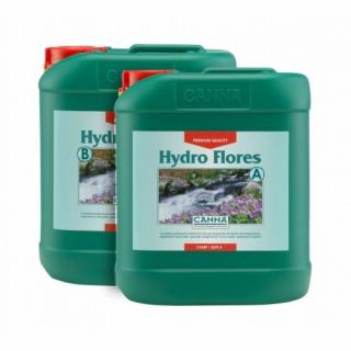 Canna Hydro Flores MV (A+B) 10L (HYDRO Flores stimuluje zúrodnění a obsahuje všechny živiny, které rostlina potřebuje během fáze květu.  Hydro Flores Soft Water se používá se zálivkou s měkkou vodou.)