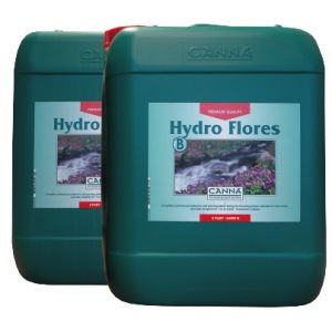 Canna Hydro Flores TV (A+B) 10L (HYDRO Flores Hard Water stimuluje zúrodnění a obsahuje všechny živiny, které rostlina potřebuje během fáze květu.  Používá se pro zálivku s tvrdou vodou.)