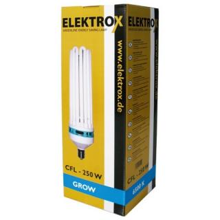 Elektrox CFL 250W 6500K, úsporná lampa  (Úsporka Elektrox 250W s integrovaným předřadníkem a modrobílým světlem. Nízká spotřeba, skvělé výsledky. Úsporná lampa 250W na růst.)