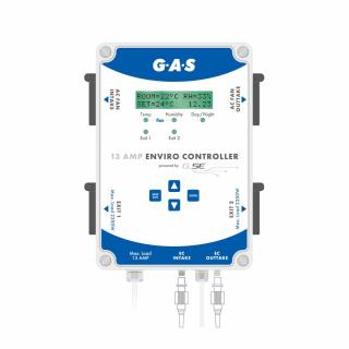 GAS Enviro Controller V2 (Řídicí jednotka řídí teplotu a vlhkost ve vaší pěstební místnosti pomocí digitálního ovládání rychlosti ventilátorů. Řídicí jednotka GAS Enviro Controller V2 bude automaticky řídit rychlost ventilátoru pro AC i EC ventilátory.)