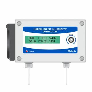 GAS Intelligent Humidity Controller (Inteligentní regulátor vlhkosti G.A.S je určen pro použití s jakýmkoli zvlhčovačem vzduchu.)