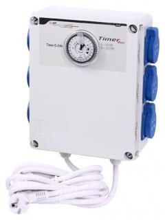 GSE Timer Box II - 6x600W / 220V (Mechanickými spínacími hodinami lze pomocí 4x16A relé spínat šest 600W výbojek.)