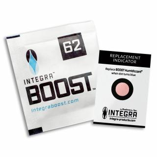 Integra Boost 8g, 62% vlhkost, 1ks (Rozlučte se s přesušenou úrodou či plísní. Zapomeňte na obavy z vlhké sušárny a poznejte dokonale vyváženou vlhkost díky Integra Boost. Vaše bylinky si nezaslouží nic jiného! Bezpečné, bez soli a 100% netoxické.)