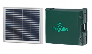 Irrigatia SOL-C120, automatická solární závlaha (Automatická solární závlaha SOL- C120 ideální na zahrady a skleníky. Poslouží všude tam, kde není tlaková voda ani el. přípojka. Čím více svítí sluníčko, tím více IRRIGATIA zalévá. V noci se systém vypíná.)