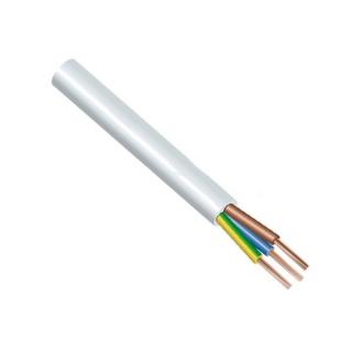 Kabel 3x1,5mm - 1m (Měděný trojžilový kabel, barva bílá. Průměr vodiče 1,5mm. Použití na připojení předřadníků, hodin a ostatního příslušenství.)