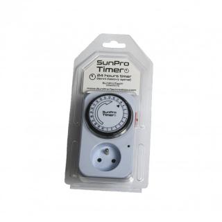 Mechanické spínací hodiny SunPro Timer  (SunPro TIMER - Jednoduché mechanické spínací hodiny do zásuvky od Sunpro Technology.)