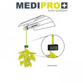 MediPro Digitální Thermo-Hygro metr na stínidlo (Jednoduché zařízení pro kontrolu optimální teploty a vlhkosti u rostlin pod umělým osvětlením. MediPro s Thermo/Hygro ochrana před spálením nebo uschnutím vršků.)