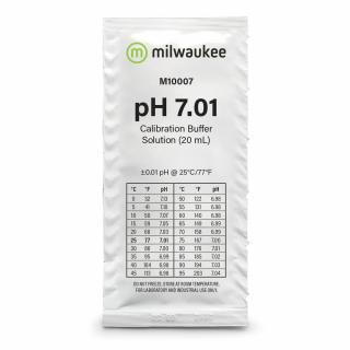 Milwaukee kalibrační roztok pH 7,01 20ml (Kalibrační roztok v sáčku pro digitální pH metry. Obsah: 20ml. pH: 7.01)