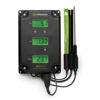 Milwaukee MC811, monitor pH/EC/Teplota (Milwaukee monitor pH/EC/Temp s manuální 2-bodovou kalibrací (pH) a 1-bodovou kalibrací (EC).)
