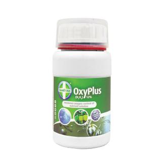 OxyPlus peroxid vodíku (H₂O₂) 12% 250ml (Essentials OxyPlus je 12% roztok peroxidu vodíku, který se používá ke zvýšení obsahu kyslíku v živném roztoku, sterilizaci půdy a pěstebních prostor.)
