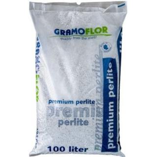 Perlit Premium Gramoflor 2-6mm 100L (Perlite je expandovaná vulkanická hornina, která zlepšuje provzdušnění substrátu a zlepšuje odvodnění. Použijte Perlite ke zlepšení struktury půdy.)