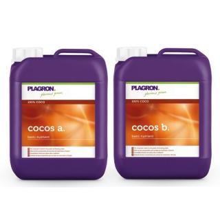 Plagron Cocos (A+B) 10L (Plagron Cocos (A+B) - vysoce koncentrované dvousložkové minerální hnojivo, vhodné pro kokosové substráty, obsahuje huminové a fulvonové kyseliny. Objem: 1 l)