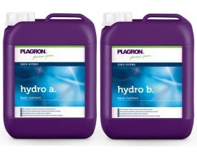 Plagron Hydro (A+B) 10 l (Plagron Hydro - vysoce koncentrované dvousložkové minerální hnojivo, vhodné pro všechny inertní substráty, stopové prvky v chelátové formě (DTPA). Objem: 10 l)