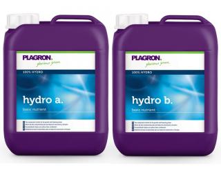 Plagron Hydro (A+B) 5 l (Plagron Hydro - vysoce koncentrované dvousložkové minerální hnojivo, vhodné pro všechny inertní substráty, stopové prvky v chelátové formě (DTPA). Objem: 5 l)
