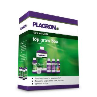 Plagron Top Grow Box 100% NATURAL, sada hnojiv (Plagron Top Grow Box 100% NATURAL - cenově zvýhodněné balení, obsahuje 5 produktů v 1: Alga Grow 100 ml, Alga Bloom 1l, Power Roots 100 ml, Vita Race 100 ml, Green Sensation 100 ml.)