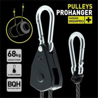 PROhangerREGULAR, závěsný systém, nosnost 68kg/pár (Pomůcka pro zavěšení filtrů a osvětlení nad rostliny. Pro Regular Hanger od Garden High Pro s nosností 68kg na pár.)