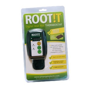 Root!t thermostat pro výhřevné podložky (Elektronický regulátor teploty Root It Thermostat je kompatibilní se všemi tepelnými rohožemi. Digitální kontrola teploty.)