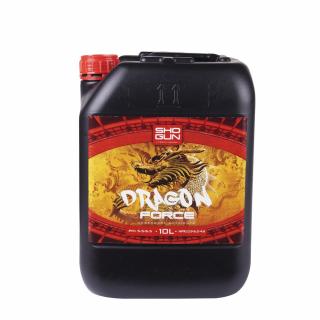 Shogun Dragon Force 10L, stimulátor dozrávání (SHOGUN Dragon Force je komplexní rostlinná výživa používaná ve fázi pozdního kvetení. Je speciálně navržena tak, aby urychlila a posílila proces dozrávání a zároveň zvýšila obsah sekundárních metabolitů.)