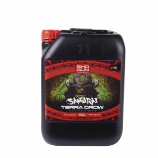 Shogun Samurai Terra Grow 10L, minerální růstové hnojivo (SHOGUN Samurai Terra Grow je vysoce rafinované minerální hnojivo pro rostliny pěstované v půdě. Pro fázi růstu.)