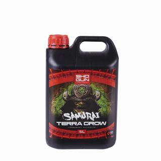 Shogun Samurai Terra Grow 5L, minerální růstové hnojivo (SHOGUN Samurai Terra Grow je vysoce rafinované minerální hnojivo pro rostliny pěstované v půdě. Pro fázi růstu.)